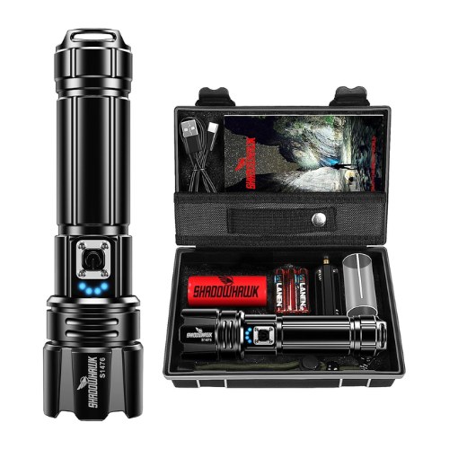 Shadowhawk Linterna LED Alta Potencia 500000 Lúmenes