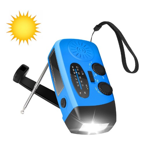 Radio Emergencia Manivela Solar Power Bank Linterna