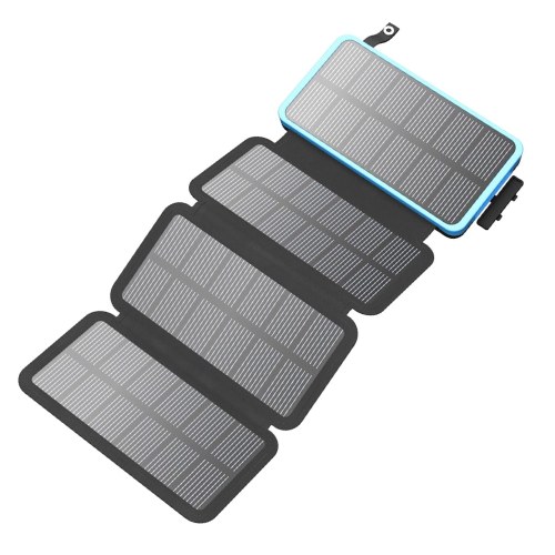 FEELLE Power Bank Solar 25000mAh 4 Paneles