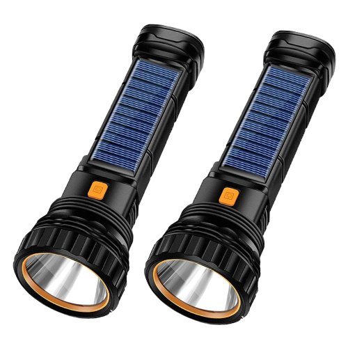 Pack 2 Linternas Solares Recargables LED 1000 Lúmenes
