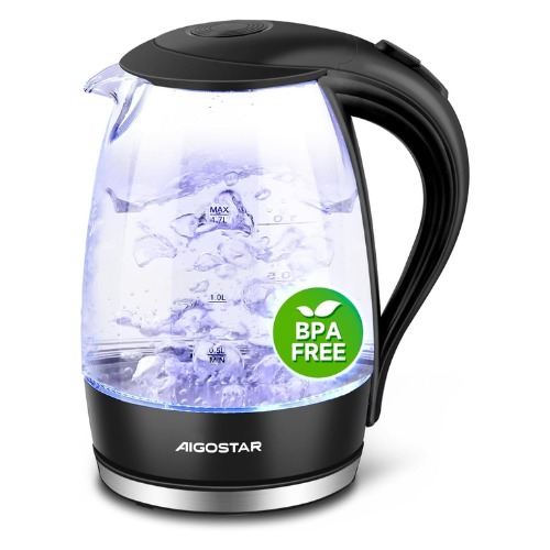 Aigostar Adam 30GOM Hervidor Cristal LED